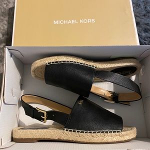 MICHAEL KORS FISHER ESPADRILLE LEATHER size 6.5M